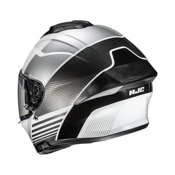 Casco HJC C71 Morix MC5, vista trasera